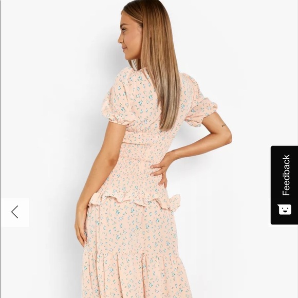 Floral Tie Detail Tiered Hem Maxi Dress - Picture 4 of 4